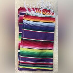 Traditional Mexican Saltillo Serape Blanket XL Multicolored